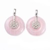 Natural Rose Quartz Pendants G-F640-C03-1