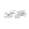 Eco-Friendly Brass Enamel Pendants STAS-C031-01P-03-2