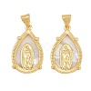 Brass Shell Pendants CU-CBA9482-05G-08-1