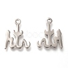 Non-Tarnish 304 Stainless Steel Pendants STAS-P266-10P-2