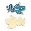 Alloy Enamel Pendants FIND-C037-12G-1
