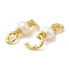 Double Rack Plating Brass Pave Clear Cubic Zirconia Twister Clasps KK-C030-06G-2