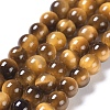 Natural Tiger Eye Round Bead Strands G-L411-07-6mm-2