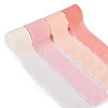 4 Rolls 4 Colors Frayed Polyester Ribbon OCOR-TA0002-87B-3