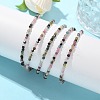 Natural Multicolor Tourmaline Bead Bracelets X-BJEW-JB04555-06-9