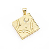 Brass Micro Pave Clear Cubic Zirconia Diffuser Locket Pendants for Teachers' Day ZIRC-T004-96G-NF-2