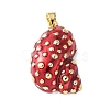 Brass Enamel Pendants KK-A252-01G-1