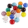 18Pcs 9 Colors Handmade Gold Sand Lampwork Beads LAMP-SZ0001-05-2