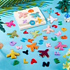 76Pcs 2 Sets 2 Styles Polyester Clothing Patches PATC-TA0001-42-7