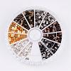 1 Box 6 Colors Antique Bronze & Red Copper & Golden & Silver & Platinum & Black Brass Tube Crimp Beads KK-X0036-NR-B-1