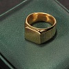 Square 304 Stainless Steel Finger Rings WGB1DFB-25-1