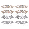 8 Pairs 2 Colors Alloy Plastic Interlocking Clasps FIND-CA0010-90A-1