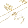 Bohemian Summer Beach Style 18K Gold Plated Shell Shape Initial Pendant Necklaces IL8059-23-3