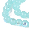 Electroplate Imitation Jade Glass Beads Strands EGLA-Q132-6MM-01B-06-3