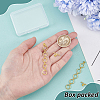 2Pcs Brass Toggle Clasps KK-BC0014-78G-3