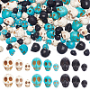 ARRICRAFT 144Pcs 9 Styles Halloween Synthetic Turquoise Beads Strands TURQ-AR0001-25-1