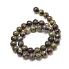 Natural Dragon Blood Jasper Round Beads Strands G-P075-04-4mm-2