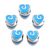 Alloy Enamel European Beads MPDL-T005-002B-RS-1