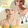 4Pcs 2 Colors Glass Buddha Pendant Necklaces NJEW-ME0001-04-4
