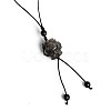 Natural Silver Obsidian Pendant for Mobile Phone Strap PW-WG59344-08-1