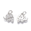 Brass Micro Pave Cubic Zirconia Pendants KK-G374-26P-2