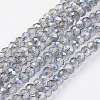 Electroplate Glass Bead Strands GLAA-A024C-HR12-1