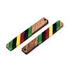 Jamaican Colour Epoxy Resin & Walnut Wood Pendants RESI-N039-122D-2