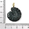 Natural Moss Agate Carved Pendants G-C282-01H-3