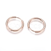 Ion Plating(IP) 304 Stainless Steel Huggie Hoop Earrings EJEW-F111-18mm-RG-2