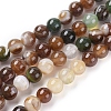 Natural Striped Agate/Banded Agate Beads Strands X-G-G582-8mm-41-1