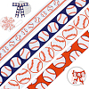 20M 4 Colors Baseball Pattern Heat Transfer Polyester Ribbons OCOR-PH0001-81-1