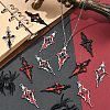 16Pcs 8 Colors Alloy Rhinestone Cross Pendants ENAM-YW0008-03-4