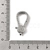 Brass Clear Cubic Zirconia Lobster Claw Clasps KK-Z078-47A-P-3