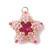 3Pcs 3 Color TOHO Seed Beads Pendants PALLOY-MZ00177-2