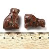 Natural Sesame Jasper Carved Dog Figurines DJEW-L023-A02-3