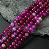 Natural Striped Agate/Banded Agate Bead Strands X-G-K166-13-6mm-03-1
