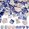 500G 4 Styles Handmade Porcelain Cabochons PORC-SP0001-22-7