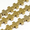 Electroplate Non-magnetic Synthetic Hematite Beads Strands G-I096-01-1