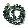 Natural Moss Agate Beads Strands GSR10mmC001-4