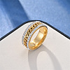 Stainless Steel with Rhinestone Finger Rings FS-WGB751E-56-1