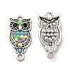 Alloy Jet Rhinestone Connector Charms FIND-H039-14AS-A-2