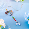 1Pc Wire Wrapped Alloy & Natural Mixed Stone Chips Tree of Life Hanging Suncatchers HJEW-TA0001-45A-4