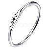 Heart Wing Pattern 304 Stainless Steel Finger Rings FS-WGA5734-03-3