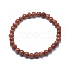 Synthetic Goldstone Bead Stretch Bracelets BJEW-K212-B-002-1