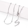1MM 304 Stainless Steel Satellite Chain Necklaces NJEW-N058-07B-P-1