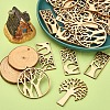 100Pcs Wood Pendants WOOD-CJ0001-62-8