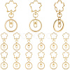 18Pcs Alloy Keychain Clasps KEYC-SC0001-72G-1