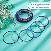60Pcs 6 Colors Spring Bracelets Set TWIR-BC0001-42-4
