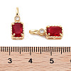 Brass Micro Pave Cubic Zirconia Pendants KK-C051-54G-04-3