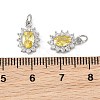 SHEGRACE Brass Micro Pave Cubic Zirconia Pendants XGRQ2O689-446C-P-3
